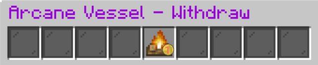 Arcane Vessel - withdraw UI